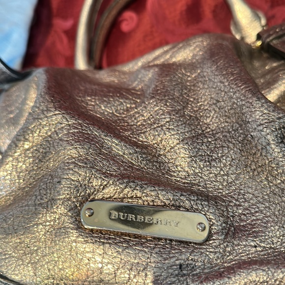 Large Pewter/metallic Burberry handbag - Picture 11 of 16